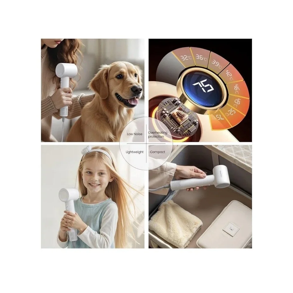 Beauti‎ Flow High Speed Hair Dryer 1300W BF01 Ionic Travel Size White Open Box